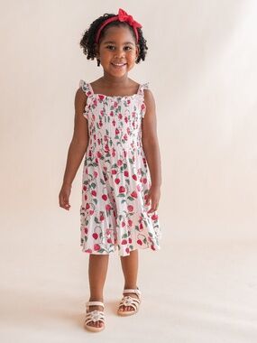 Kyte Baby Smocked Dress in Strawberry Fields Size 3TStrawberry Fields / 3T